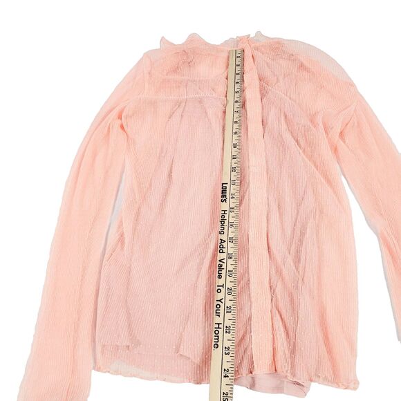 Baum Und Pferdgarten Peach Sheer Top L coquet mesh Flutter Baby doll cottage - Picture 14 of 15